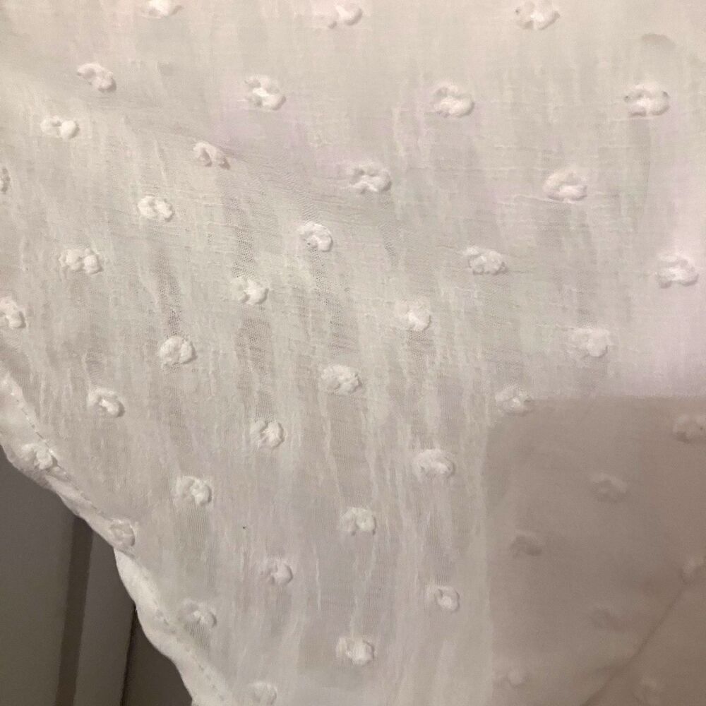 White Tiered Baby Doll Dress L Y2K Boho Romantic Whimsy - Picture 3 of 10